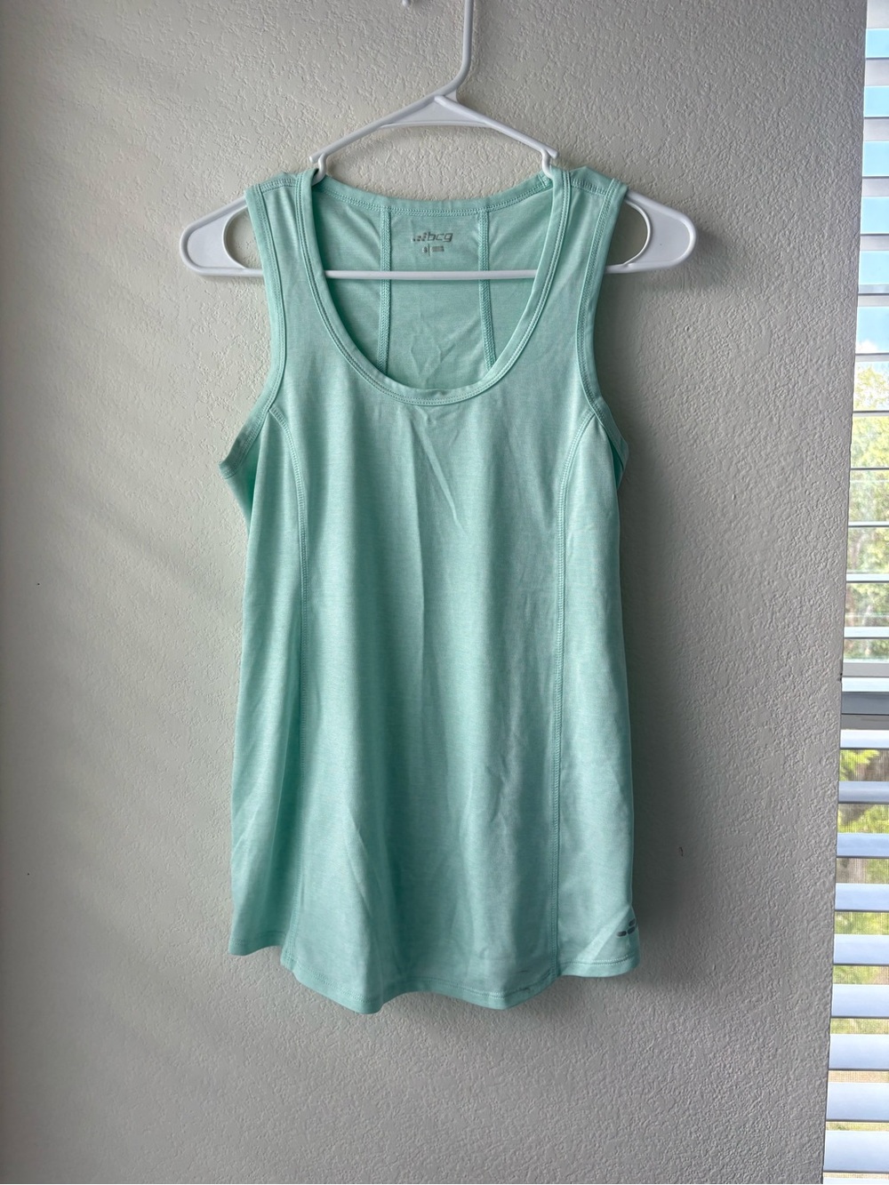 BCG Women's Mint Green Scoop Neck Tank Top